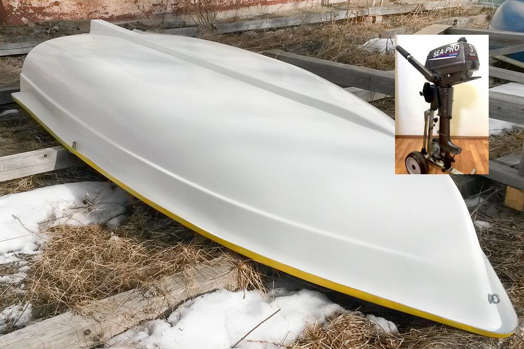 Лодка Тортилла-4 Бело-жёлтая