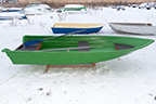 Стеклопластиковая моторная лодка Легант-425 под вёсла и мотор