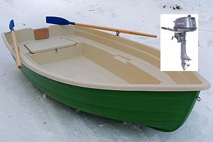 Гребная лодка с мотором Тортилла-305 с Рундуком Tarpon T 5S