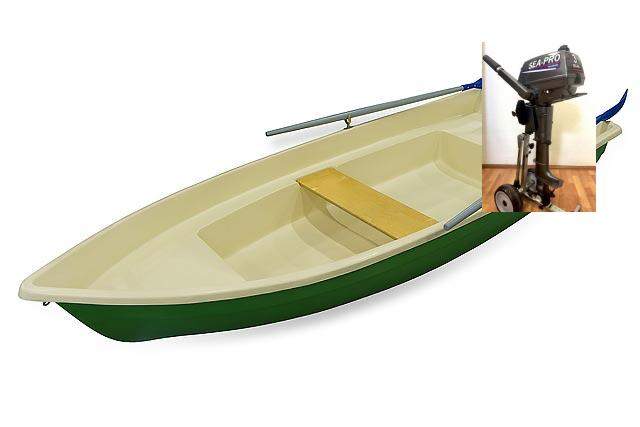 Лодка Тортилла-4 в одном из стандартных цветов (зелёно-песочная)